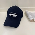 Casquette de baseball bleu marine avec broderie de lettres IWMP PLANNING SUNDAY pour loisir - 56-59cm (Réglable) / Bleu Marine