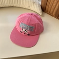 Berretto da baseball rosa in cotone con ricamo Authentic e motivo dalmata - 56-58cm Regolabile / Rosa