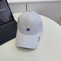 Gorra de béisbol gris claro con bordado R azul y ala ancha con estilo informal - 56-58cm (Ajustable) / Gris Beige