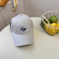 Beige baseball cap with blue Today embroidery and minimalist twill cotton design - Off White