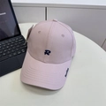 Pink cotton baseball cap with blue R embroidery and Realize text on the wide brim - 56-58cm (Adjustable) / Light Pink