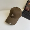 Brown twill cotton baseball cap featuring bold N embroidery and Newclub side lettering - 56-60cm Adjustable / Brown