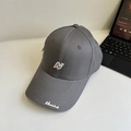 Dark grey baseball cap with white embroidered NI logo and Newclub script detail - 56-60cm Adjustable / Gray