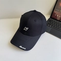 Black baseball cap with white N letter embroidery and Newclub logo on the brim - 56-60cm Adjustable / Black