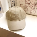 Trama dettagliata del cappellino da baseball in cotone kaki con classico design a sei pannelli - Regolabile / Beige Cachi