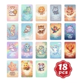 Set of 18 cute animal warrior cards with motivational quotes and positive affirmations - Animal Warrior Style (RXHA0033)