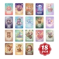 Set of 18 cute animal warrior cards with motivational quotes for courage and confidence - Cute Forest Animal Style (RXHA0034)