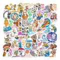 Set di 56 adesivi umoristici con animali per laptop con frasi divertenti in inglese - T01043242