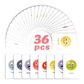Vue détaillée de 36 cartes d'émotions à l'aquarelle pour enfants aux coins arrondis - Ensemble Émotionnel Complet (RXHB0187)