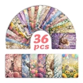 Set of 36 healing style floral and cute animal illustration cards for wall decor - Healing Animal Floral Patterns (RXHB0046)