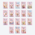 Set aus 18 Affirmationskarten in Pastellfarben mit süßen Illustrationen und Zitaten - Positive Affirmation Stil (RXHB0138)