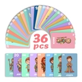 Set di 36 flashcard educative con personaggi biblici colorati e numerazione - Stile Personaggi Biblici (RXHB0035)