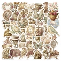 Autocollants esthétiques vintage avec motifs floraux, papillons et rétro - Style Artistique Vintage (T01043313)