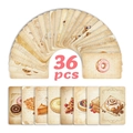 Set of 36 vintage dessert illustration cards for wall decor and scrapbooking journaling - Warm Tone Dessert Food Set (RXHB0197)