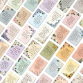 Close-up of assorted watercolor floral cards with inspirational English bible verses - Watercolor Floral Bible Verse Inspirational Cards (RXHB0131)