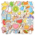 Set di 50 simpatici adesivi a cartone animato impermeabili per decorazioni fai-da-te - Set di adesivi per cartoni animati carini (RXHC0039)