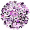 Set di 50 adesivi gotici viola carini in vinile impermeabile per decorazioni fai da te - Set Stile Gotico Viola (RXHC0061)