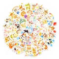 50 pieces of cute watercolor cartoon animal stickers for kids birthday party decor - Cute Animal Patterns (RXHC0053)