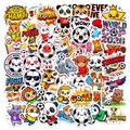 Set di 50 adesivi calcio animali cartoni animati impermeabili per la Coppa del Mondo 2026 - Stile Animale Calcio Cartone Animato (RXHB0203)