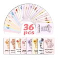 Set di 36 biglietti di compleanno animali ad acquerello con varie illustrazioni carine - Modelli Assortiti di Animali dei Cartoni Animati (RXHB0452)