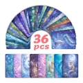 Set mit 36 traumhaften Tier-Illustrationskarten mit Füchsen, Hasen und Einhörnern - Verträumter Tierillustrationsstil (RXHB0099)