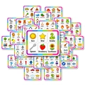 Lernkarten für Englisch-Vokabeln mit Tieren und Früchten für die frühkindliche Bildung - Englisches Alphabet Kognition Aufkleber Set (RXHC0045)