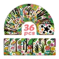 Set di 36 cartoline decorative retrò con funghi e piante della foresta colorate - RXHB0552