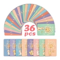 Set di 36 biglietti di compleanno macaron con animali a fumetti e decorazioni di fuochi d'artificio - Stile Animale Cartone Animato (RXHB0047) / 36 Fogli
