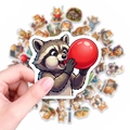 50 pieces of waterproof cartoon animal stickers for DIY scrapbooking and journal decoration - Cartoon Animal Daily Life Series (RXHB0205)