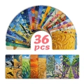 Set of 36 Van Gogh style oil painting art cards for home decor with Starry Night motifs - Van Gogh Masterpiece Collection (RXHB0555)