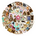 50 vintage cat art stickers featuring classic oil painting designs with mini frames - Cat Art Style (RXHC0042)