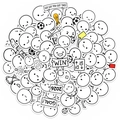 Set of 50 cartoon soccer stickers featuring minimalist players and 2026 world sport icons - Soccer Sports Theme (RXHB0202)