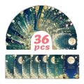Detail of 36 moon and floral affirmation cards with gold foil inspirational quotes - Moon Floral Inspirational Style (T01043522)