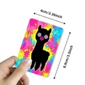 Biglietto artistico con silhouette di alpaca ed effetto schizzi colorati, 6cm x 8,9cm - Collezione Completa Animali Graffiti (RXHB0406)