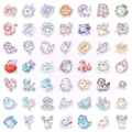 Lot de 49 autocollants aquarelle de créatures fantastiques au style chibi coloré - Autocollants de créatures mythiques (RXHA5014)