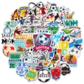 50 adesivi da calcio impermeabili con motivi di club colorati e disegni sportivi - Tema Calcio Verde (T01040836)