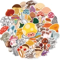 Lot de 200 autocollants de champignons colorés, cartoon et réalistes pour enfants et DIY - Style de Champignon de Livre d'Images Plat (T01040629)