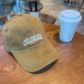 Macro detail of khaki corduroy baseball cap featuring Colorado white embroidery - 55-59cm (Adjustable) / Camel