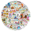 50 funny cartoon animal stickers featuring humorous English quotes and vibrant graffiti art - Funny Cartoon Animal Stickers (T01043042)