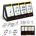 72-piece music rhythm flashcards with black desktop flip stand for music education - Music Rhythm Training Kit (T01043040)