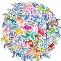 Lot de 56 stickers de tortues marines à l'aquarelle avec des dessins peints à la main - Set d'Autocollants Tortue de Mer (T01043082)