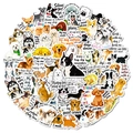 Σετ με 56 αδιάβροχα αυτοκόλλητα σκύλων με Husky Corgi και Golden Retriever σχέδια - Σετ αυτοκόλλητων με σκύλους και κείμενο (T01043014)