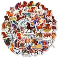 Vibrant wild horse stickers set with inspirational quotes for journals and scrapbooks - Multi-pattern Horse Theme (T01043120)