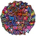 Neon butterfly sticker pack with 50 vibrant waterproof designs for laptops and bottles - Colorful Neon Butterfly (T01043115) / 50 Sheets