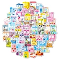 Pack de 56 pegatinas lindas de animales y frutas para decoración de diario y manualidades - Máquina de Garra Linda Patrones Mixtos (T01043109)