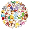 Lot de 50 autocollants de motivation avec d'adorables animaux et illustrations - Motifs d'Encouragement de Dessin Animé (T01043143)
