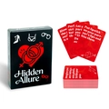 Close-up of Hidden Allure romantic date night card game for couples in black and red theme - Couple Interactive Card Game (T01043101)