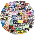 Construction humor sticker pack with tools and funny phrases for DIY project decoration - Construction Theme Stickers (T01043088) / 56 Pieces/Pack / Colorful