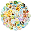 Detail of 50 animal reward stickers for kids with motivational quotes and easy-tear tabs - Cartoon Animal Encouragement Stickers (T01043170)