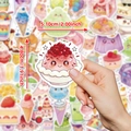 Close-up of waterproof summer dessert sticker showing size 5.1cm by 4.8cm dimensions - T01043229